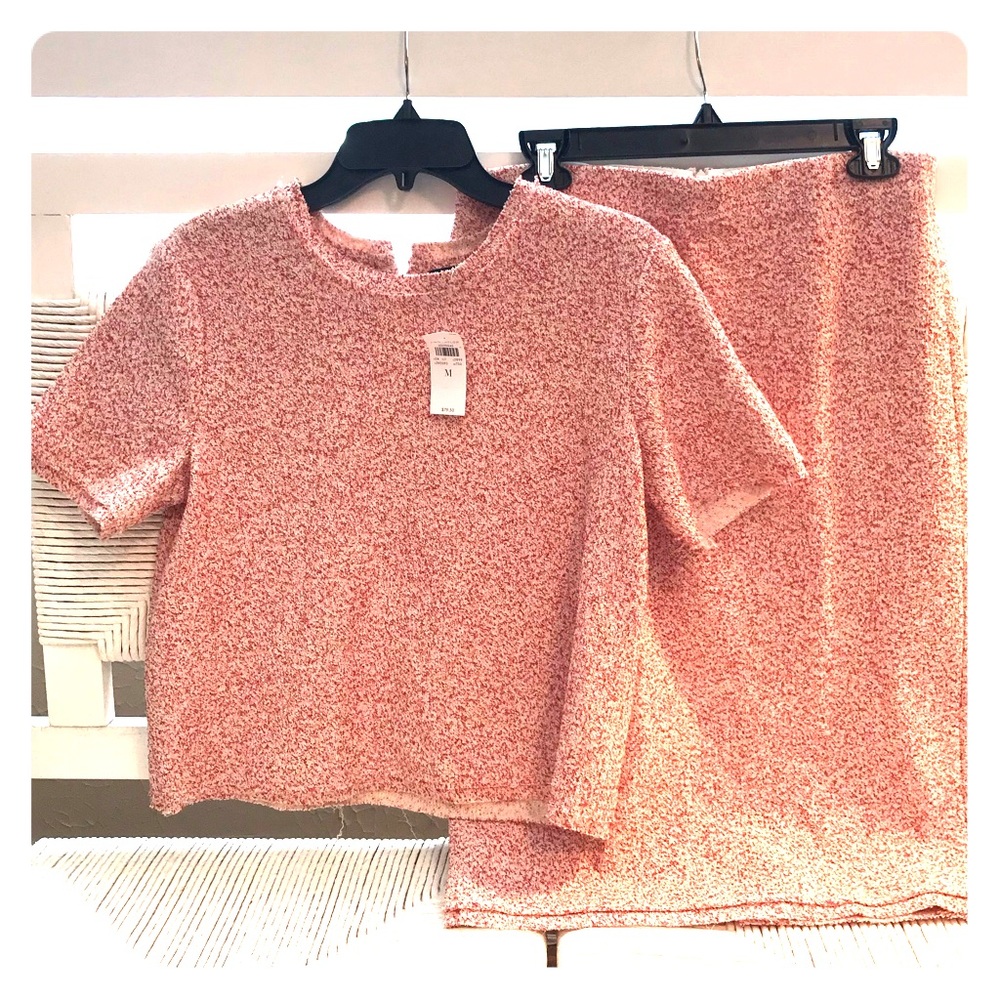 Ann Taylor Tweed Skirt (10) & Top Set (Med)